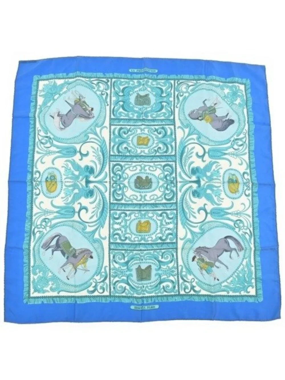 Hermes Bandana Scarf Blue